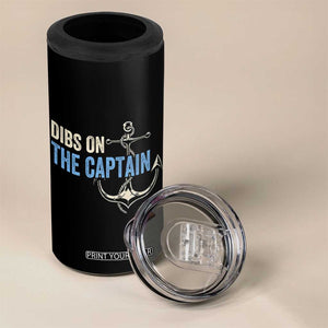 Funny Dibs On The Captain 4 in 1 Can Cooler Tumbler Boating Boat Lover Anchor TS11 Print Your Wear