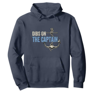 Funny Dibs On The Captain Hoodie Boating Boat Lover Anchor TS11 Navy Print Your Wear