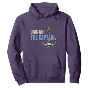 Funny Dibs On The Captain Hoodie Boating Boat Lover Anchor TS11 Purple Print Your Wear