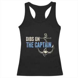 Funny Dibs On The Captain Racerback Tank Top Boating Boat Lover Anchor TS11 Black Print Your Wear