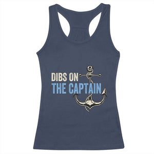 Funny Dibs On The Captain Racerback Tank Top Boating Boat Lover Anchor TS11 Navy Print Your Wear
