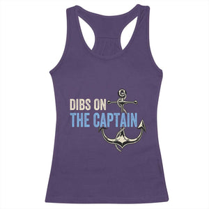 Funny Dibs On The Captain Racerback Tank Top Boating Boat Lover Anchor TS11 Purple Print Your Wear