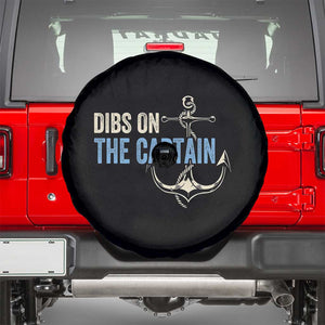 Funny Dibs On The Captain Spare Tire Cover Boating Boat Lover Anchor TS11 Black Print Your Wear