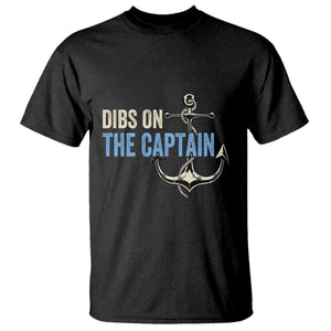 Funny Dibs On The Captain T Shirt Boating Boat Lover Anchor TS11 Black Print Your Wear