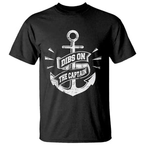 Funny Dibs On The Captain T Shirt Boating Boat Lover Vintage Anchor TS11 Black Print Your Wear