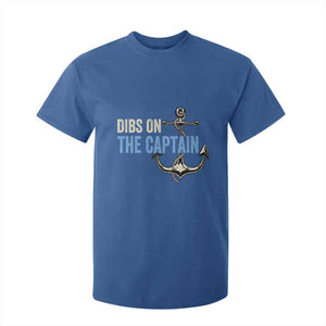 Funny Dibs On The Captain T Shirt For Kid Boating Boat Lover Anchor TS11 Royal Blue Print Your Wear