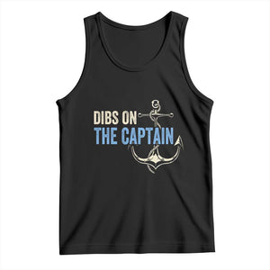Funny Dibs On The Captain Tank Top Boating Boat Lover Anchor TS11 Black Print Your Wear
