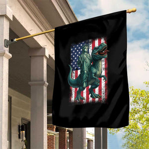 Funny Dinosaur Statue Of Liberty 4th Of July Garden Flag American Flag TS11 Print Your Wear