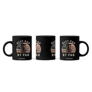 Funny Disc Golf Dad Best Dad By Par Coffee Mug Vintage American Flag Fathers Day TS11 Print Your Wear