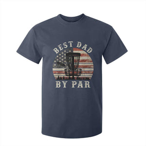 Funny Disc Golf Dad Best Dad By Par T Shirt For Kid Vintage American Flag Fathers Day TS11 Navy Print Your Wear