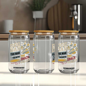 Funny Dog Dad The Man The Myth The Snack Dealer Glass Can Fur Dad Fathers Day TS11 Print Your Wear