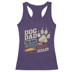 Funny Dog Dad The Man The Myth The Snack Dealer Racerback Tank Top Fur Dad Fathers Day TS11 Purple Print Your Wear