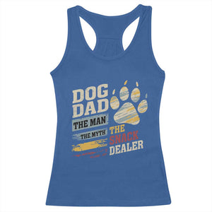 Funny Dog Dad The Man The Myth The Snack Dealer Racerback Tank Top Fur Dad Fathers Day TS11 Royal Blue Print Your Wear