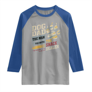 Funny Dog Dad The Man The Myth The Snack Dealer Raglan Shirt Fur Dad Fathers Day TS11 Sport Gray Royal Print Your Wear