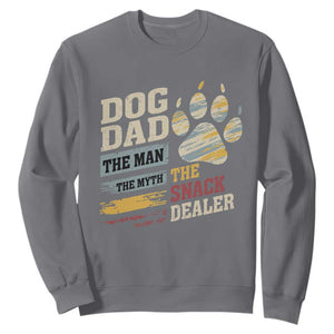 Funny Dog Dad The Man The Myth The Snack Dealer Sweatshirt Fur Dad Fathers Day TS11 Charcoal Print Your Wear