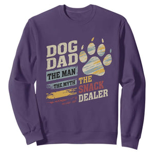 Funny Dog Dad The Man The Myth The Snack Dealer Sweatshirt Fur Dad Fathers Day TS11 Purple Print Your Wear