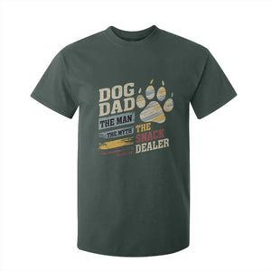 Funny Dog Dad The Man The Myth The Snack Dealer T Shirt For Kid Fur Dad Fathers Day TS11 Dark Forest Green Print Your Wear