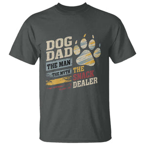Funny Dog Dad The Man The Myth The Snack Dealer T Shirt Fur Dad Fathers Day TS11 Dark Heather Print Your Wear