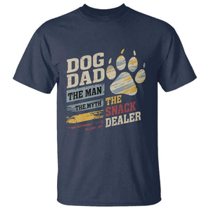 Funny Dog Dad The Man The Myth The Snack Dealer T Shirt Fur Dad Fathers Day TS11 Navy Print Your Wear