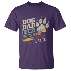 Funny Dog Dad The Man The Myth The Snack Dealer T Shirt Fur Dad Fathers Day TS11 Purple Print Your Wear