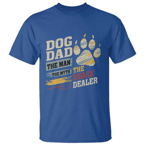 Funny Dog Dad The Man The Myth The Snack Dealer T Shirt Fur Dad Fathers Day TS11 Royal Blue Print Your Wear