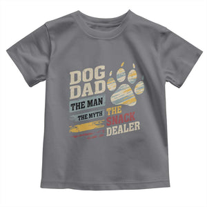 Funny Dog Dad The Man The Myth The Snack Dealer Toddler T Shirt Fur Dad Fathers Day TS11 Charcoal Print Your Wear