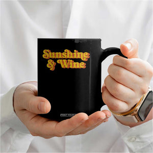 Funny Drinking Coffee Mug Sunshine & Wine Retro Drinking Summer Vintage 70's TS10 Print Your Wear