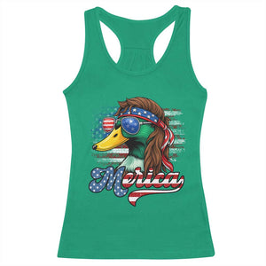 Funny Duck Merica Racerback Tank Top 4th Of July American Flag Patriotic Hunting TS11 Irish Green Print Your Wear