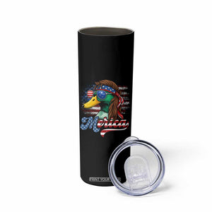 Funny Duck Merica Skinny Tumbler 4th Of July American Flag Patriotic Hunting TS11 Print Your Wear