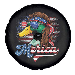 Funny Duck Merica Spare Tire Cover 4th Of July American Flag Patriotic Hunting TS11 Print Your Wear