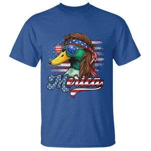 Funny Duck Merica T Shirt 4th Of July American Flag Patriotic Hunting TS11 Royal Blue Print Your Wear