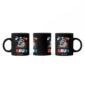 Funny Eagle It's 4th Of July Bruh Coffee Mug Patriotic Bald Eagle American Flag TS11 Print Your Wear