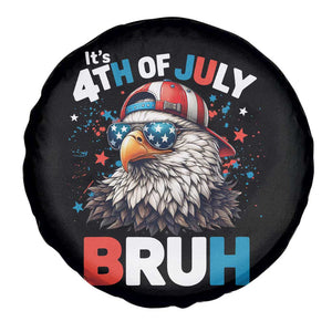 Funny Eagle It's 4th Of July Bruh Spare Tire Cover Patriotic Bald Eagle American Flag TS11 Print Your Wear
