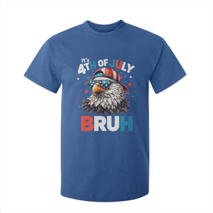 Funny Eagle It's 4th Of July Bruh T Shirt For Kid Patriotic Bald Eagle American Flag TS11 Royal Blue Print Your Wear