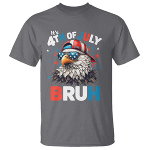 Funny Eagle It's 4th Of July Bruh T Shirt Patriotic Bald Eagle American Flag TS11 Charcoal Print Your Wear