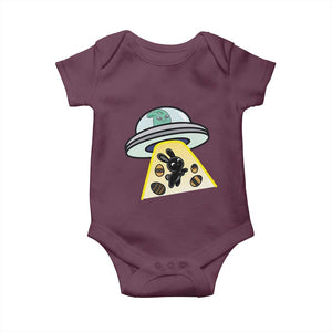Funny Easter Day UFO Alien Bunny Baby Onesie TS11 Maroon Print Your Wear