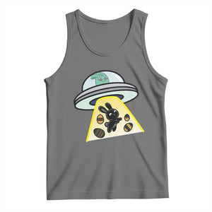 Funny Easter Day UFO Alien Bunny Tank Top TS11 Black Heather Print Your Wear