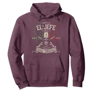 Funny El Jefe Mas Chingon Hoodie Mexican Boss TS11 Maroon Print Your Wear