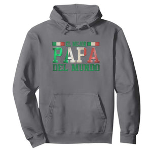 Funny El Mejor Papa Del Mundo Hoodie Mexican Father TS11 Charcoal Print Your Wear