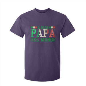 Funny El Mejor Papa Del Mundo T Shirt For Kid Mexican Father TS11 Purple Print Your Wear