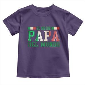 Funny El Mejor Papa Del Mundo Toddler T Shirt Mexican Father TS11 Purple Print Your Wear