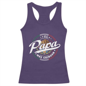 Funny El Papa Mas Chingon Racerback Tank Top Best Mexican Dad Father's Day TS11 Purple Print Your Wear
