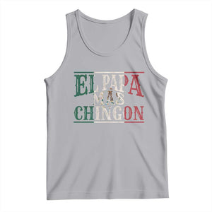 Funny El Papa Mas Chingon Tank Top Best Mexican Dad Father's Day Mexican Flag TS11 Athletic Heather Print Your Wear