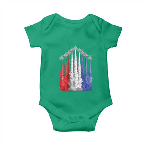 Funny Fighter Jet Airplane American Flag 4th Of July Baby Onesie TS11 Irish Green Print Your Wear