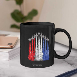 Funny Fighter Jet Airplane American Flag 4th Of July Coffee Mug TS11 Print Your Wear