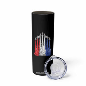 Funny Fighter Jet Airplane American Flag 4th Of July Skinny Tumbler TS11 Print Your Wear