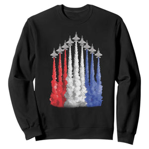 Funny Fighter Jet Airplane American Flag 4th Of July Sweatshirt TS11 Black Print Your Wear