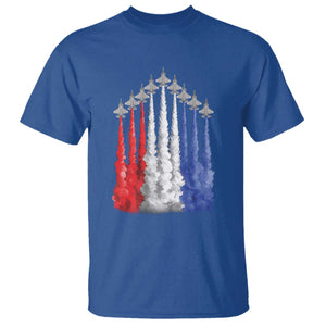 Funny Fighter Jet Airplane American Flag 4th Of July T Shirt TS11 Royal Blue Print Your Wear