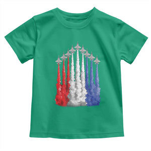 Funny Fighter Jet Airplane American Flag 4th Of July Toddler T Shirt TS11 Irish Green Print Your Wear