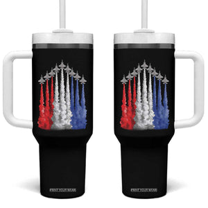 Funny Fighter Jet Airplane American Flag 4th Of July Tumbler With Handle TS11 One Size: 40 oz Black Print Your Wear